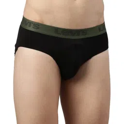 levi's 066 Men's Cotton Solid Brief - Mid Rise, Outer Elastic Waistband (Pack of 2) image 3