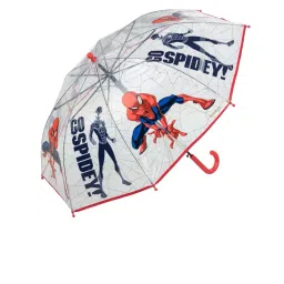 yellow bee Marvel Transparent Spider-Man Umbrella with Go Spidey Print for Boys, Multicolor, 4-8 Years image 3