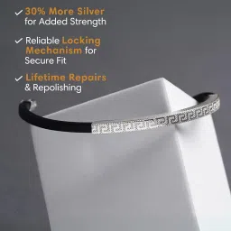 orionz 925 Sterling Silver Bracelet for Men - Silver Kada Bracelet - Anti-Tarnish Hand Bracelet for Men with Certification of Authenticity - Ideal Gift for Men & Boys - 6 Months Warranty image 2