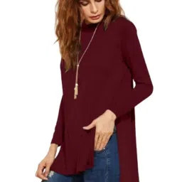 dream beauty fashion Women's High Turtle Neck Long Sleeves Jumper Long Top (New Echo Top-41 to 43) image 1