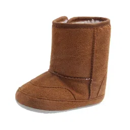 enakshi (label) Baby Soft Sole Anti-Slip Mid Calf Winter Warm Infant Prewalker Snow Boots 12-18 Months Brown|Clothing Shoes & Accessories | Baby & Toddler Clothing | Baby Shoes image 3