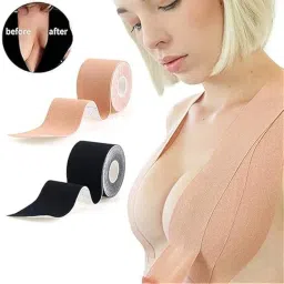 veqqiste Breast Lift Boob Tape for Every-Day Support Waterproof, Sweat Proof, Skin Friendly and Invisible Under Clothing image 1