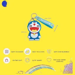 connexa Cartoon Silicone Zipper Coin Pouch/Mini Sling Bag with Keychain for Kids & Girls – Adorable Baby Sling Bag, Crossbody Mini Wallet & Trendy Travel Pouch (Bear White) image 3