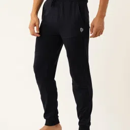 john players Men’s 100% Terry Cotton Joggers with Pocket Ribbed Front Panel & Side Pockets image 2