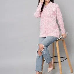 ewools Women's Wool Round Neck Cardigan image 5