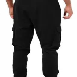 Self Design Cargo Pocket Jogger for Mens (Cargo Track-1pcs-Black) image 1