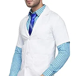 medifiber ™ Unisex Polycotton Half Sleeves Lab Coat Wrinkle Resistant image 4