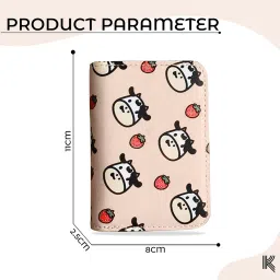 kraptick Card Holder for Women - Elegant and Versatile Card Organizer, Credit Cardholder, Card Case, Card Pouch -DMFP96- (Pink) image 2