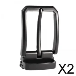 calandis ™ 2xBelt Buckle Rectangular Metal 35 mm Classic Heavy Duty Pin Buckle Black | Belt Buckles | Mens Accessories image 1