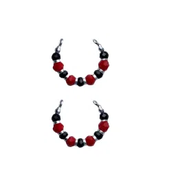 vrindam jewellers 925 Sterling Silver Jewellery For God Krishana Ladoo Gopal For Hands And Legs Kadule |Nazariya Bracelet Beads| Adjustable image 1