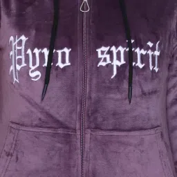 pyro spirit Women's Top and Bottom Winter Set | Activewear Set | Winter Zipper Tracksuit in velvet for Women | Solid Winter TrackSuits | Activewear | Gymwear | Sportswear image 3