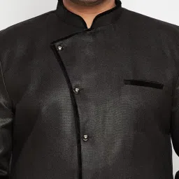 vastramay plus Men's Silk Blend Sherwani Only Top image 3