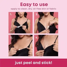 knoxita Pack of 2 Double Sided Tape for Clothes (72 Strip) Fashion Dressing Tape/Invisible Double-sided Body sticker, Clothing Bra Strip, Bikini Tape for Women, Body Stickers For Women Transparent image 2