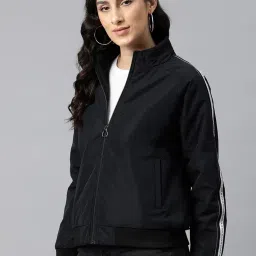 maykr Women's Windcheater Jacket - Lightweight Polyester Zipper Closure | Full Sleeve Jacket For Winter Season| Stylish & Weather-Resistant - N_W-4101_BLACK15 image 2