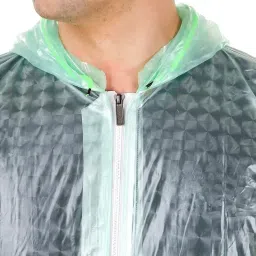 kolva Unisex PVC Rainsuit with Hoods and Side Pocket, 100% Waterproof Portable Rainwear (Green) image 4