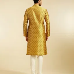 diwas by manyavar Men's Art Silk Self Design Kurta (1pc) image 4