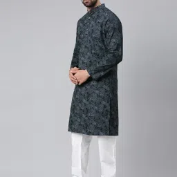 majestic man Men's Cotton Regular Fit Casual Kurta image 2