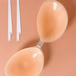 sizi Self Adhesive Bra Sticky Boobs Invisible Straps Breast Uplift Push up Reusable Silicone Bra for Backless Dress | B/C Cup Size. image 2