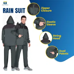 btag Men's Lightweight and Waterproof Hood Raincoat image 1