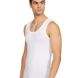 jockey Men's Cotton Vest (8816_White_95)(Pack of 2) image 3