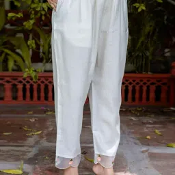 vredevogel Women's Embroidered Silk Blend Straight Kurta Trouser Pant Set with Dupatta | Ethnic Casual Kurti Set for Women image 5