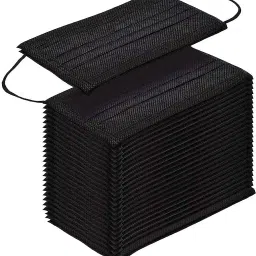 Non Woven Fabric 3 Ply Disposable Surgical Mask for Men Women with adjustable nose pin Reusable (Pack of 100) Breathable Masks image 1