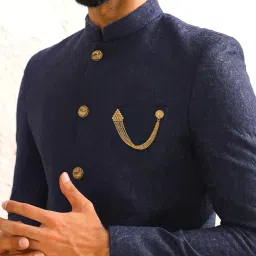 yellow chimes Brooches for Men | Blazer Accessories | Fashion Golden Layered Brooch Pin | Accessories for Men | Birthday image 2