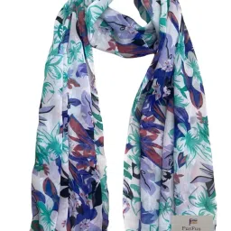 fusfus Women's Printed Chiffon Scarves and Stoles, Free Size(Multicolour, FS1821) - Pack of 6 image 4