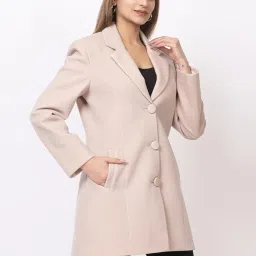 twenty me Winter Wear Casual Wear Acrylic Blend Soft & Warm Full Sleeve Solid Womens Long Coat (4354) image 2