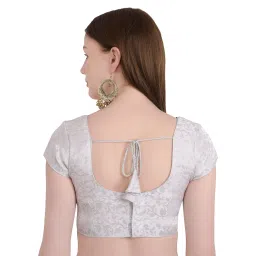 a k e zone Women's Readymade Blouse Sweetheart Brocade Short Sleeve || Stretchable Stylish Comfortable Blouses || Neck Style U-Neck Family Functions Best Holi Festivals Gift for Womens & Girls. image 1