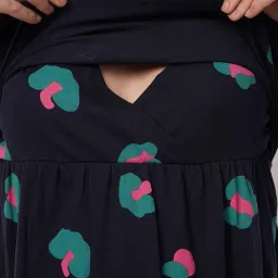 kekabu Women's Ribbon Premium Zipless Maternity & Nursing Dress – Soft, Comfortable, Breastfeeding-Friendly, Stylish Pregnancy Wear image 4