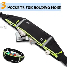 USHAKE Slim Running Belt, Bounce Free Pouch Bag, Fanny Pack Workout Belt Sports Waist Pack Belt Pouch for Apple iPhone XR XS 8 X 7+ Samsung Note Galaxy in Running Walking Cycling Gym-03 image 1