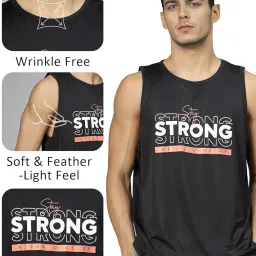 chkokko Men Gym Tank Regular Fit Tops Sports Sleeveless Vest image 2