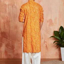 vastramay Men's Summer Cotton Bandhani Printed Kurta & Patiala Set – Ethnic Wear for Festive & Cultural Events image 2