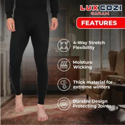 lux cozi Men's Cotton Garam Thermal Bottom | Pack of 1 image 3