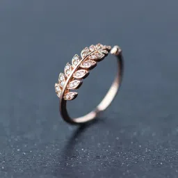 fashion frill Rings For Women AD Studded Rose Gold Plated Heart Design Adjustable Finger Ring For Women Girls Anniversary Gift For Wife Love Gifts Jewellery Combo Rings of 3 image 5