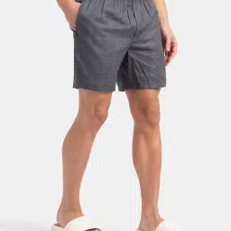 jockey HG18 Men's Tencel Lyocell Cotton Checkered Boxer Shorts with Side Pocket image 1