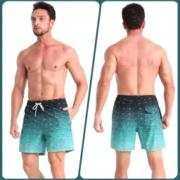 zeetoo Mens Swim Trunks with Compression Liner 5.5" Inseam Quick Dry Board Shorts Swim Shorts image 2
