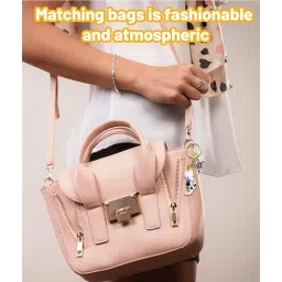 rupeerise Cat Keychain, Cute Keychain for Girls With Enamel Flower Design, Aesthetic Bag Charm for Backpack and Keys,Kawaii Gift for Cat Lovers and Friends image 5