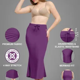 trendmalls Women's Polyester Spandex Fish Cut Saree Shapewear Petticoat for Women, Petticoat for Saree, Skirts for Women, Saree Shaper image 1