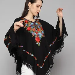craftbazar Kashmiri Embroidered Cashmillon poncho image 2