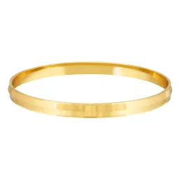 shining jewel - by shivansh Shining Jewel 22k Gold Plated Punjabi Sikh Kada For Men (SJ_3089_PP) image 1