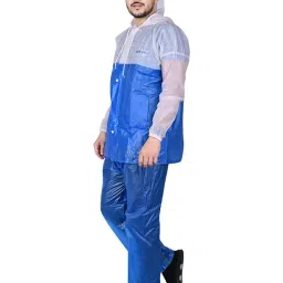 brats n beauty Boys/Mens Raincoat Top+Bottom PVC With side Pocket 100% Waterproof Portable Rainsuit Colour Size image 4