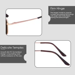 dervin Ultra Light UV 400 Rectangular Sunglasses for Men & Women image 5