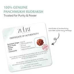 laxmi jewellers Unisex-Adult Pure 925 Silver Rudraksha Rakhi For Rakshabandhan | Stylish Silver Rudraksha Rakhi For Brother With Roli (Kumkum) Chawal (Rudraksh) image 5