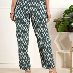 rai sahab Printed Relaxed-Fit Straight-Leg Pyjama For Womens(88327) image 5