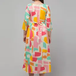 zuvino Maternity Dresses for Women || Baby Feeding Dresses with Zipper for Pregnant Women || Plus Size Pregnancy Wear || Maternity Gown for Photoshoot. image 4