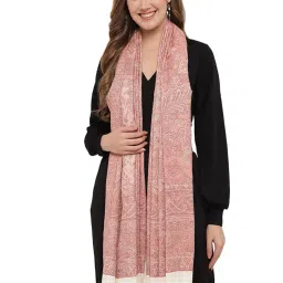 pashtush Women's Jamawar Reversible Shawl, Ivory image 1