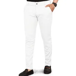 verazul Men's Lycra Stretchable Formal Pant Trousers SSKE_001-MRN image 2