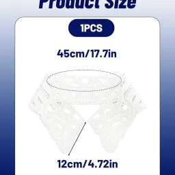 bdelrinque Fake Collar for Women, Detachable Collar Neck Blouse Accessory, 45x12cm Lace Top for Women, For Collarless Outfits for Formal and Casual Occasions image 1
